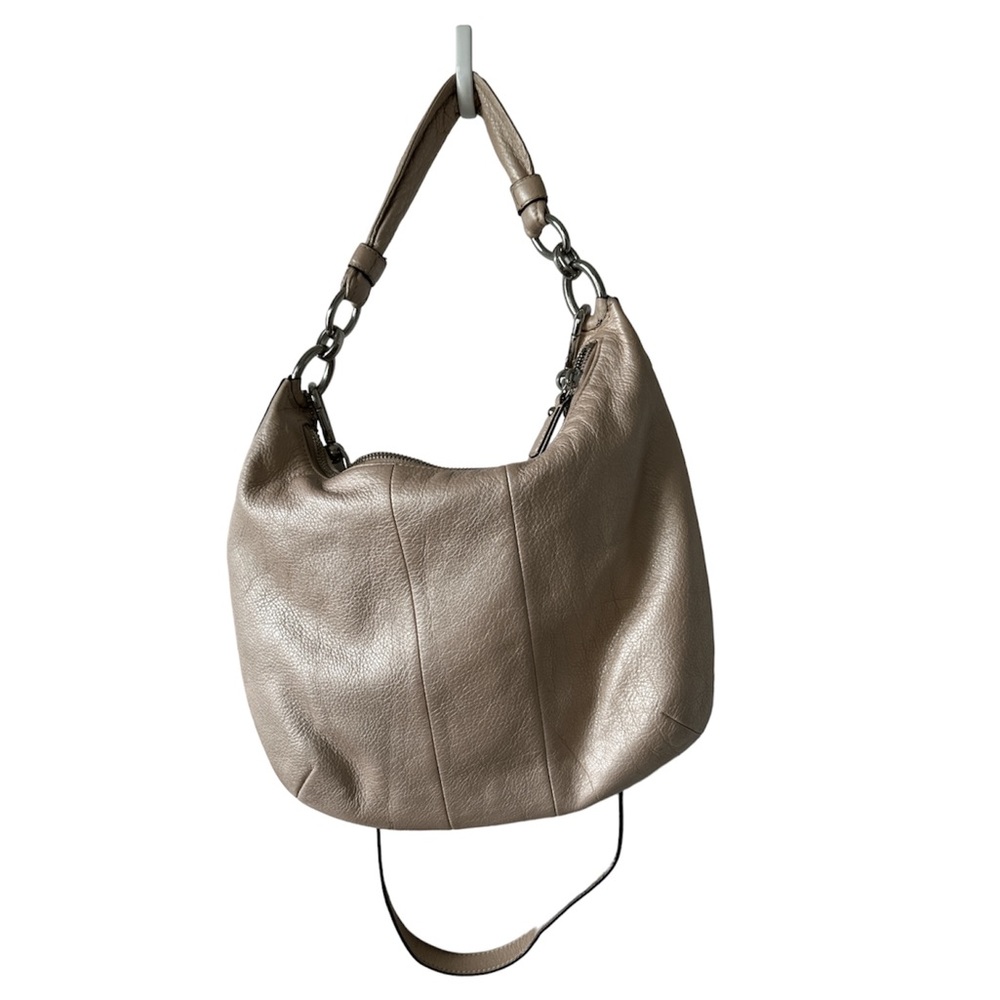 Coach KRISTIN Hobo Metallic Leather Bag/Purse Gold / Tan - Picture 4 of 12